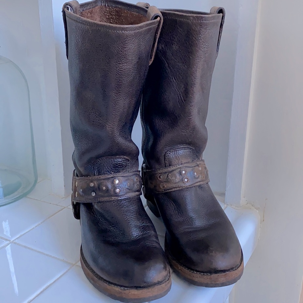 Frye Veronica Studded harness boots